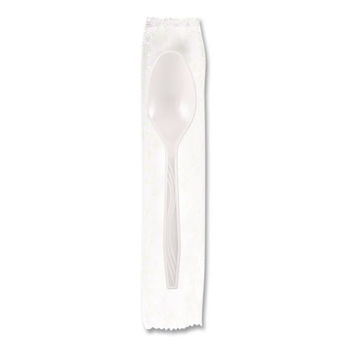 Image of Berkley Square BEP90191 Elegant Dinnerware Heavyweight Cutlery Assortment, Heavyweight, (120) Forks/(80) Spoons/(40) Knives, Plastic, White, 240/Box