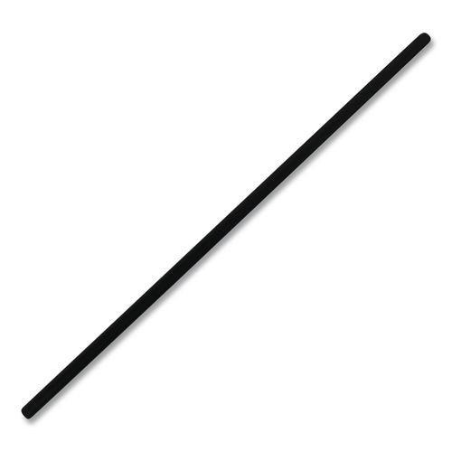 Image of Berkley Square BEP1241207 Unwrapped Round Stirrers, 7.75", Polypropylene, Black, 500/pack