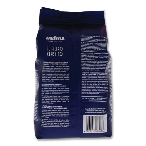 Image of Lavazza 3445 Filtro Classico Whole Bean Coffee, Dark And Intense, 2.2 Lb Bag