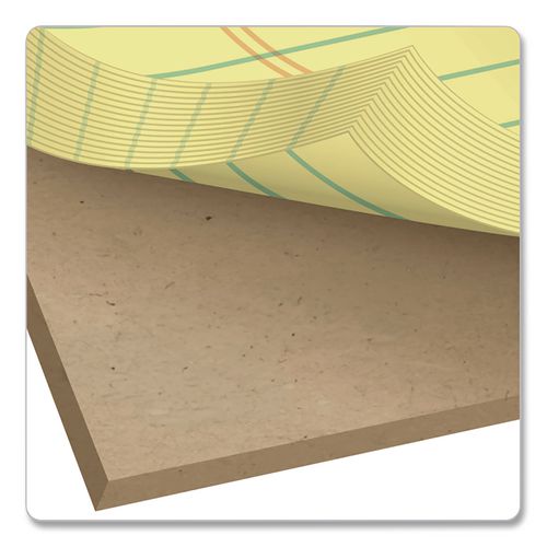 Image of Ampad® Perforated Writing Pads, Wide/Legal Rule, (50) Canary 8.5 x 14 Sheets, Dozen