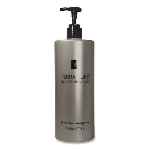 Image of Diversified Hospitality Solutions AIR10TPS480 Terra Pure Shampoo Air Pump, Green Tea Lemongrass Scent, 16.23 oz Bottle, 12/Carton