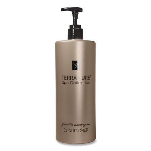 Image of Diversified Hospitality Solutions AIR11TPC480 Terra Pure Conditioner Air Pump, Green Tea Lemongrass Scent, 16.23 oz Bottle, 12/Carton