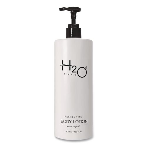 Image of Diversified Hospitality Solutions AIR08-H20-L480 H2O Therapy Body Lotion Air Pump, 16.23 oz Bottle, White Tea and Lemongrass Scent, 12/Carton
