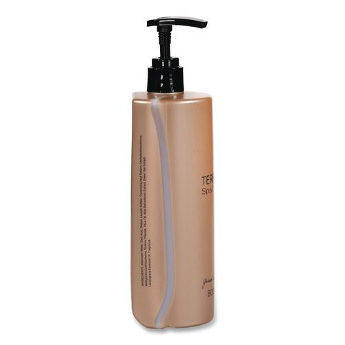 Image of Diversified Hospitality Solutions AIR12TPW480 Terra Pure Body Wash Air Pump, Green Tea Lemongrass, 16.23 oz Bottle, 12/Carton