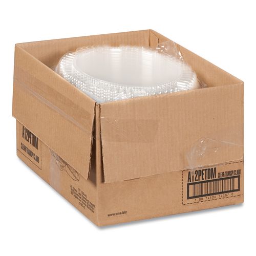 Image of WNA WNA A12PETDM Caterline Dome Lids, 12" Diameter x 2.75" h, Clear, Plastic, 25/Carton