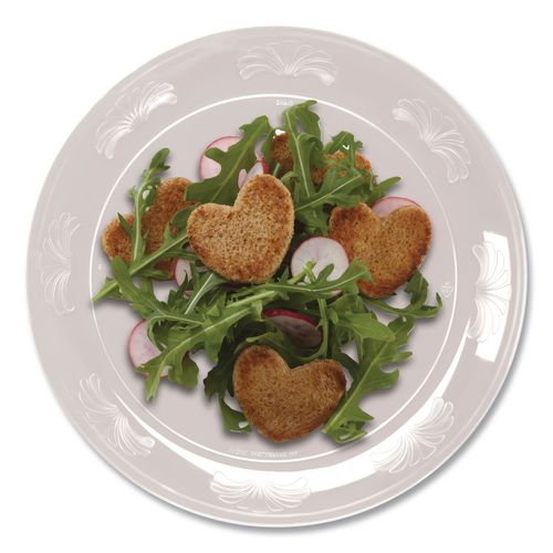 Image of WNA WNA DWP6180 Designerware Plates, Plastic, 6" dia, Clear, 10/Pack, 18 Packs/Carton