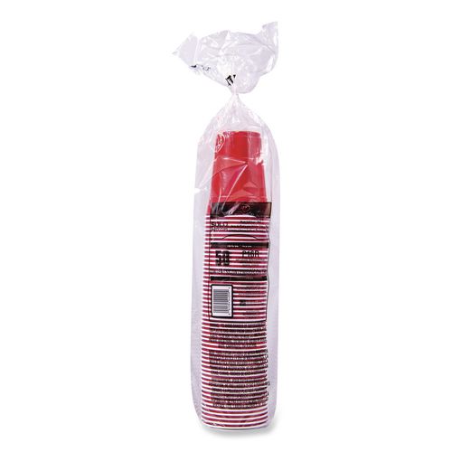 Image of Dart® P16R SOLO Party Plastic Cold Drink Cups, 16 oz, Red, 50/Pack