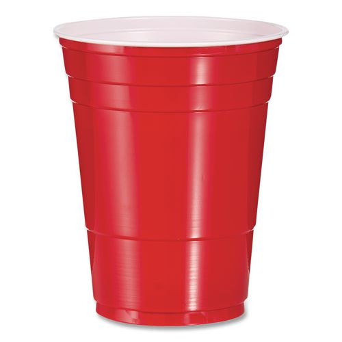 Image of Dart® P16R SOLO Party Plastic Cold Drink Cups, 16 oz, Red, 50/Pack
