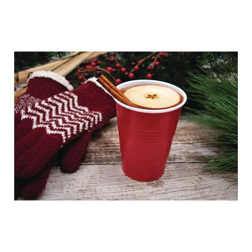 Image of Dart® P16R SOLO Party Plastic Cold Drink Cups, 16 oz, Red, 50/Pack