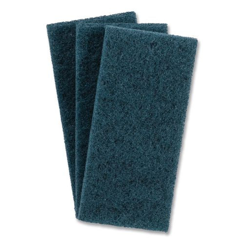 Image of 3M 8242 Doodlebug Medium-Duty Scrub Pad, 4.62 x 10, Blue, 10/Carton