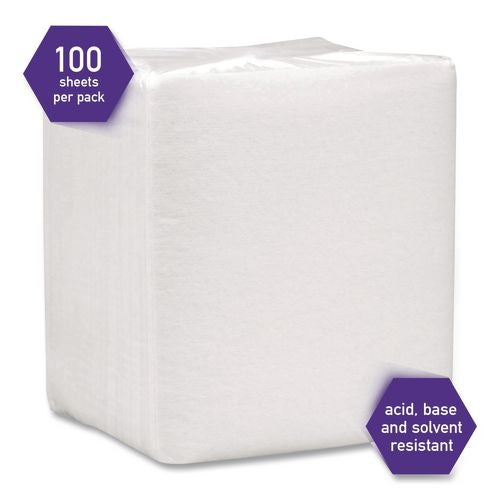 Image of Kimtech 06121 SCOTTPURE Critical Task Wipers, 1/4 Fold, 12 x 15, White, 100/Box, 4/Carton