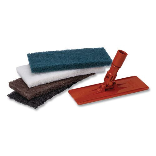 Image of 3M 8242 Doodlebug Medium-Duty Scrub Pad, 4.62 x 10, Blue, 10/Carton
