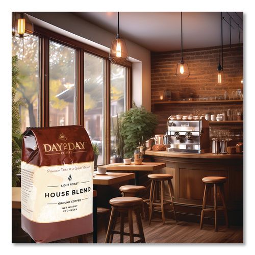 Image of Day to Day Coffee® PCO33750 100% Pure Coffee, House Blend, Ground, 28 Oz Bag, 3/pack