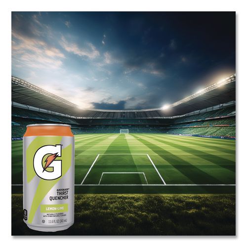Image of Gatorade® QUA00901 Thirst Quencher Can, Lemon-Lime, 11.6oz Can, 24/carton