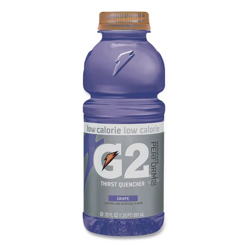 Image of Gatorade® QUA20406 G2 Perform 02 Low-Calorie Thirst Quencher, Grape, 20 Oz Bottle, 24/carton