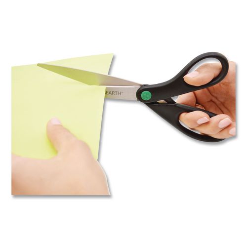 Image of Westcott® 13138 KleenEarth Scissors, 9" Long, 3.75" Cut Length, Straight Black Handle