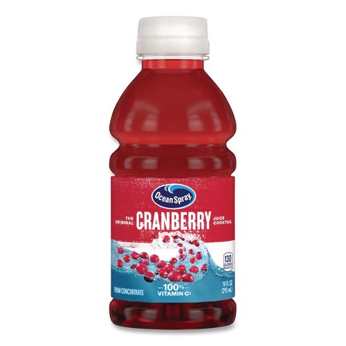 Image of Ocean SprayÂ® Cranberry Juice Cocktail, Cranberry, 10 oz Bottle, 24/Carton