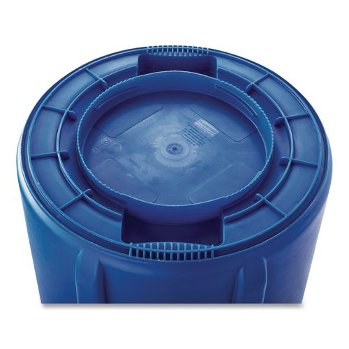 Image of Rubbermaid® Commercial FG264360BLUE Vented Round Brute Container, 44 gal, Plastic, Blue