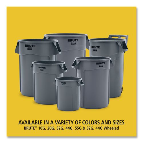 Image of Rubbermaid® Commercial 1779740 Brute Container, 44 gal, Plastic, White