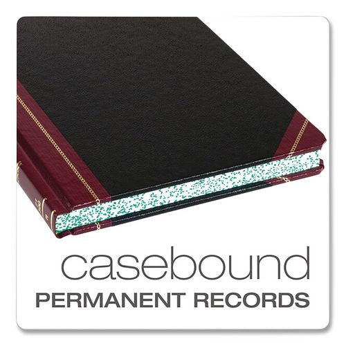 Image of Boorum & Pease® G21-150-R Log Book, List-Management Format with Medium/College Ruling, Black/Red Cover, (150) 10.13 x 7.78 Sheets