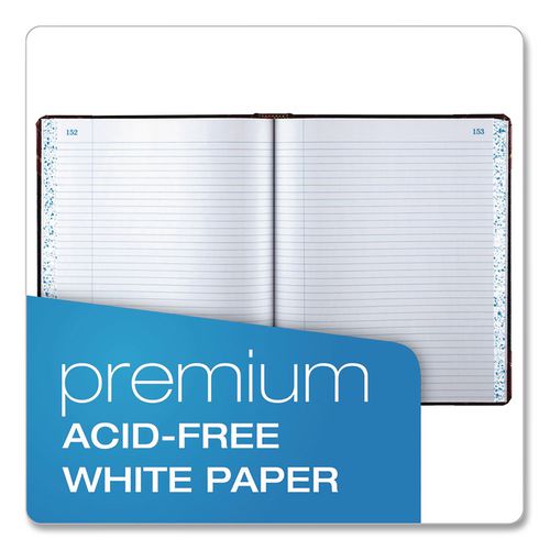 Image of Boorum & Pease® G21-150-R Log Book, List-Management Format with Medium/College Ruling, Black/Red Cover, (150) 10.13 x 7.78 Sheets