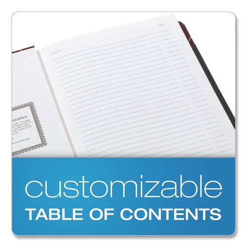 Image of Boorum & Pease® G21-150-R Log Book, List-Management Format with Medium/College Ruling, Black/Red Cover, (150) 10.13 x 7.78 Sheets
