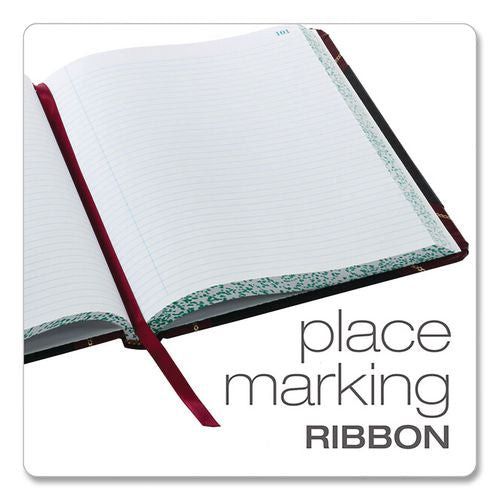 Image of Boorum & Pease® G21-150-R Log Book, List-Management Format with Medium/College Ruling, Black/Red Cover, (150) 10.13 x 7.78 Sheets