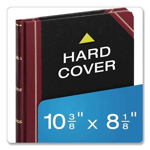 Image of Boorum & Pease® G21-150-R Log Book, List-Management Format with Medium/College Ruling, Black/Red Cover, (150) 10.13 x 7.78 Sheets