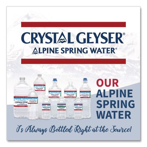 Image of Crystal Geyser® 12514 2 Alpine Spring Water, 1 Gal Bottle, 6/Carton, 48 Cartons/Pallet