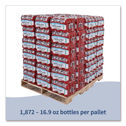 Image of Crystal Geyser® 24514 7 Alpine Spring Water, 16.9 oz Bottle, 24/Carton, 84 Cartons/Pallet