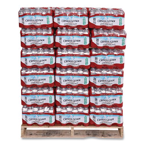 Image of Crystal Geyser® 24514 7 Alpine Spring Water, 16.9 oz Bottle, 24/Carton, 84 Cartons/Pallet