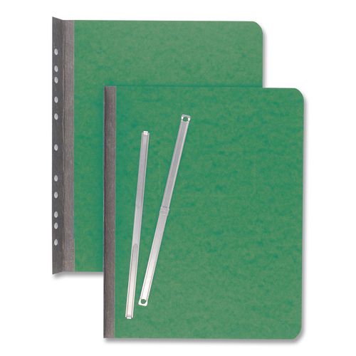 Image of ACCO A7025076A Presstex Report Cover With Tyvek Reinforced Hinge, Side Bound, 2-Piece Prong Fastener, 8.5 X 11, 3" Capacity, Dark Green