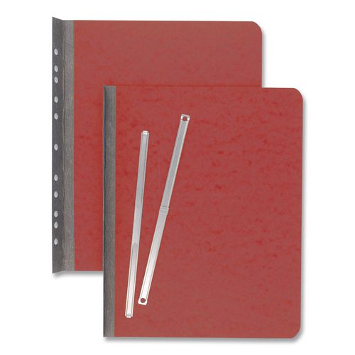 Image of ACCO A7025078A Presstex Report Cover With Tyvek Reinforced Hinge, Two-Piece Prong Fastener, 3" Capacity, 8.5 X 11, Red/red