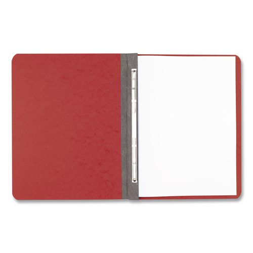 Image of ACCO A7025078A Presstex Report Cover With Tyvek Reinforced Hinge, Two-Piece Prong Fastener, 3" Capacity, 8.5 X 11, Red/red