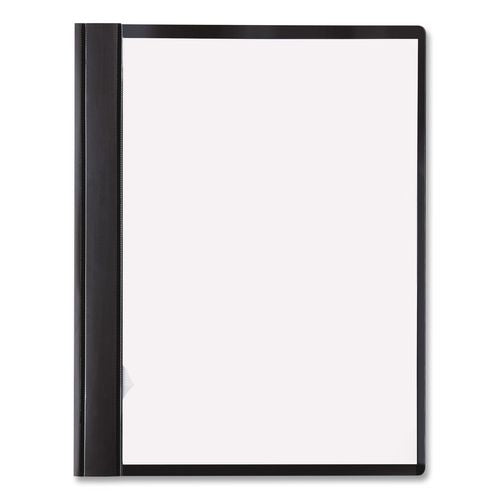 Image of ACCO A7036251A Accohide Frosted Front Report Cover, Prong Fastener, 3" Capacity, 500 Sheets, 8.5 X 11, Frosted/black
