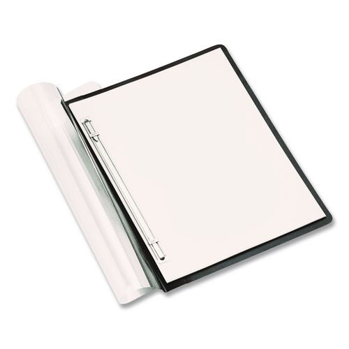 Image of ACCO A7036251A Accohide Frosted Front Report Cover, Prong Fastener, 3" Capacity, 500 Sheets, 8.5 X 11, Frosted/black