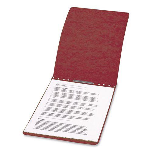 Image of ACCO Pressboard Report Cover with Tyvek Reinforced Hinge, Two-Piece Prong Fastener, 3" Capacity, 11 x 17, Red/Red