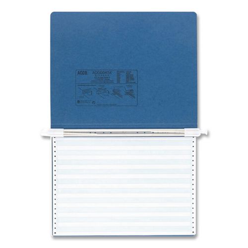 Image of ACCO A7054072A Presstex Covers With Storage Hooks, 2 Posts, 6" Capacity, 14.88 X 11, Light Blue