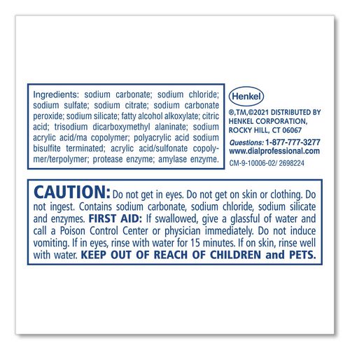 Image of Soft Scrub® DIA 10006 Automatic Dish Detergent, Lemon Scent, Powder, 1 oz Pack, 200/Carton
