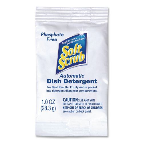 Image of Soft Scrub® DIA 10006 Automatic Dish Detergent, Lemon Scent, Powder, 1 oz Pack, 200/Carton
