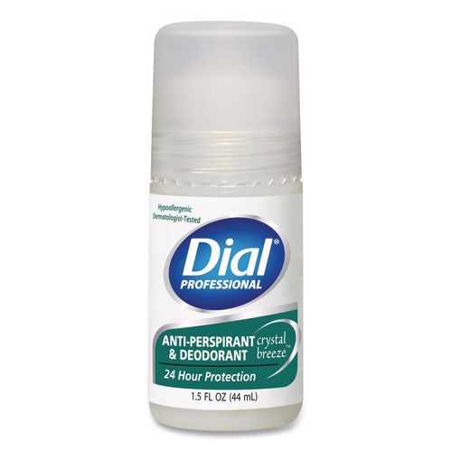 Image of Dial® Professional DIA 07686 Anti-Perspirant Deodorant, Crystal Breeze Scent, 1.5 oz, Roll-On Bottle, 48/Carton