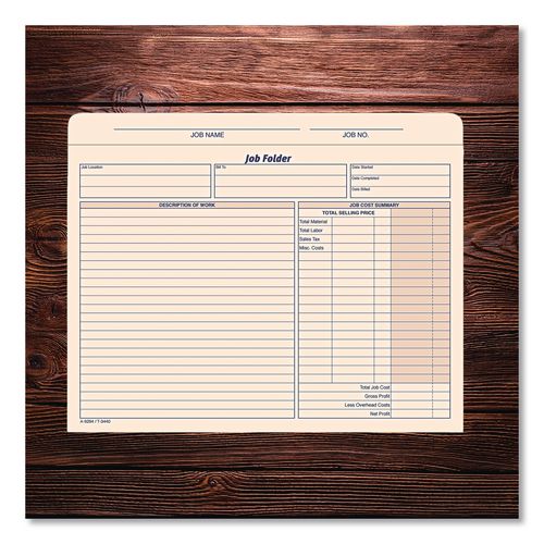 Image of TOPS 3440 Job Folder, Straight Tabs, Letter Size, Manila, 20/Pack