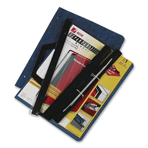 Image of ACCO Expandable Hanging Data Binder, 2 Posts, 6" Capacity, 11 X 8.5, Blue