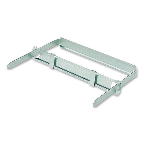 Image of ACCO Premium Two-Piece Two-Prong Paper Fastener Base and Compressor Sets, 3.5" Capacity, 2.75" Center to Center, Silver, 50/Box