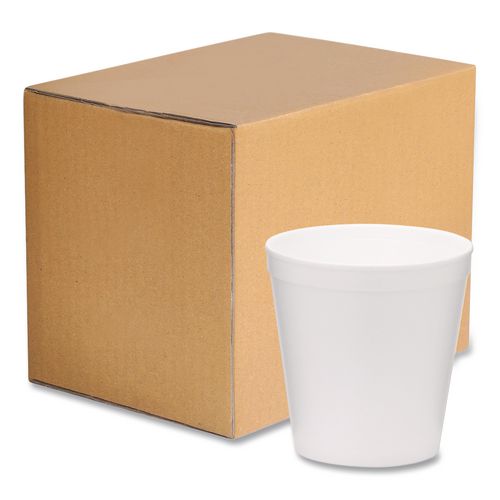 Image of WinCup® 221999 Foam Containers, Tall Style, 16 oz, White, 500/Carton