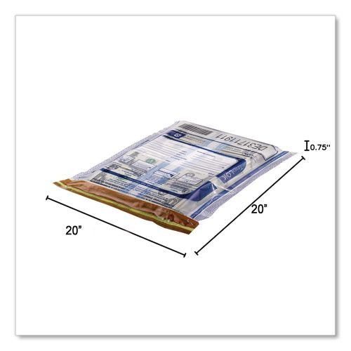 Image of TripLOK Deposit Bag, Plastic, 20" x 20", Clear, 250/Carton