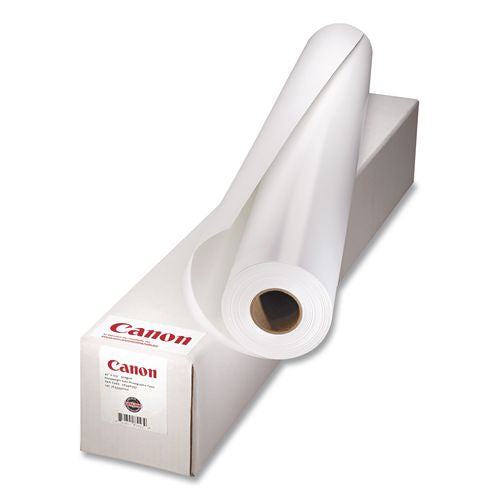 Image of Canon® 1290V133 Scrim Banner Vinyl Roll, 2" Core, 14 Mil, 24" X 40 Ft, Matte White