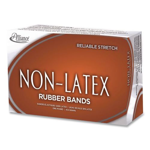 Image of Alliance® 37336 Non-Latex Rubber Bands, Size 33, 0.04" Gauge, Orange, 1 Lb Box, 720/box