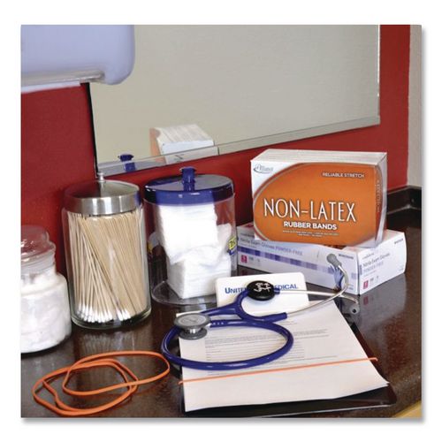Image of Alliance® 37646 Non-Latex Rubber Bands, Size 64, 0.04" Gauge, Orange, 1 Lb Box, 380/box