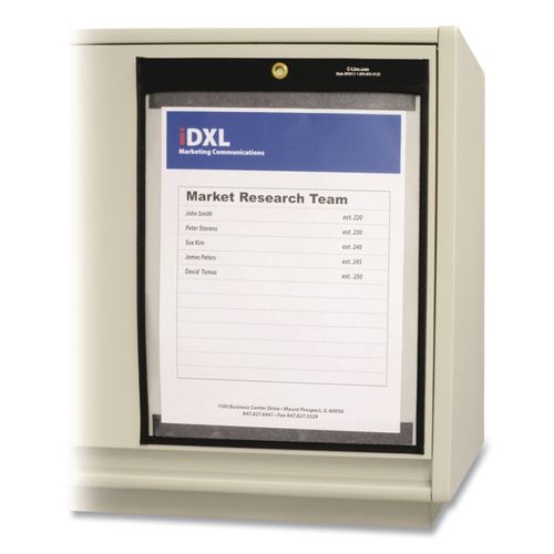 Image of C-Line® 45114 Stitched Shop Ticket Holders, Super Heavy-Duty, 11 x 14 Insert, Clear Front, Black Pressboard Back, Black Border, 25/Box